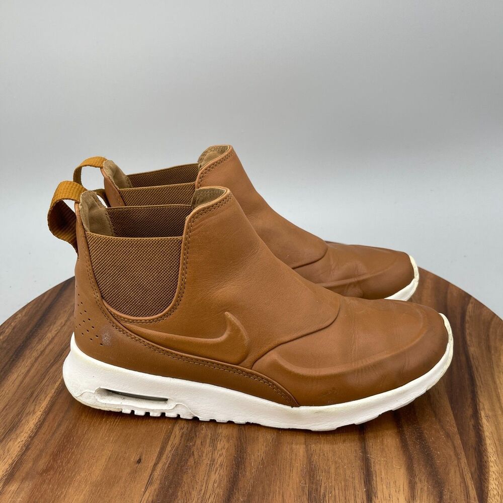 Nike Air Max Thea Mid Shoes Womens Size 9 Brown Leather Comfort Walking Sneakers